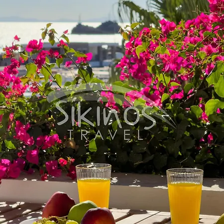 펜션 Beachfront Cycladic House 카라보스타시